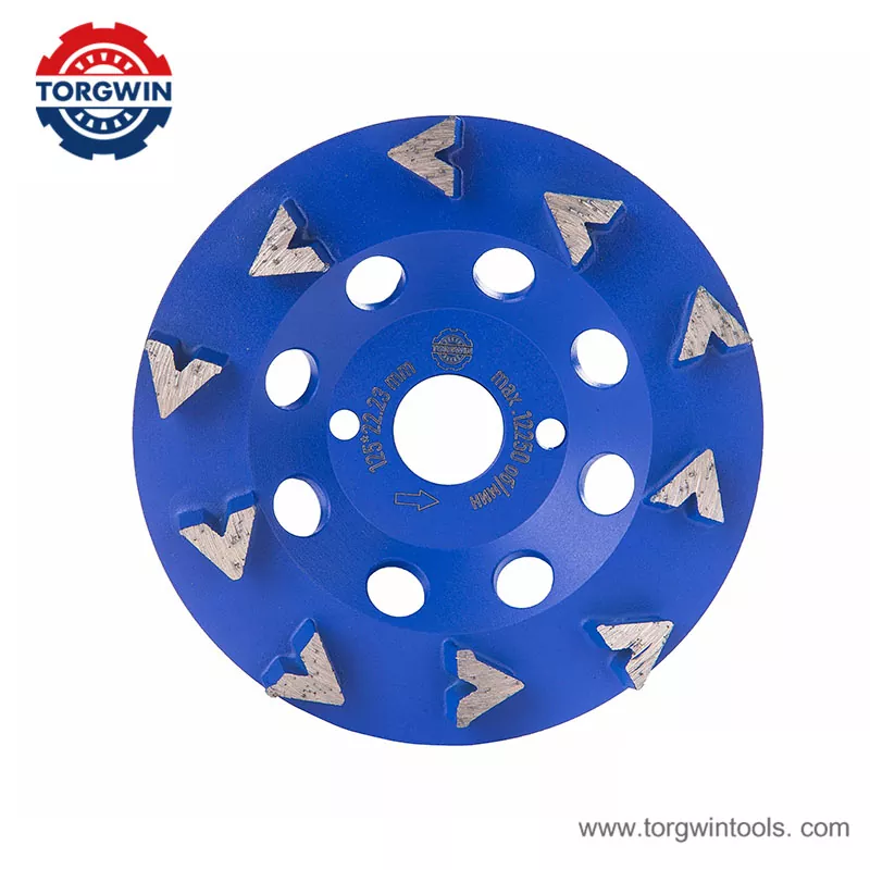 Disc de șlefuit diamantat pentru sudare de înaltă frecvență cu dinți în formă de săgeată 125 mm