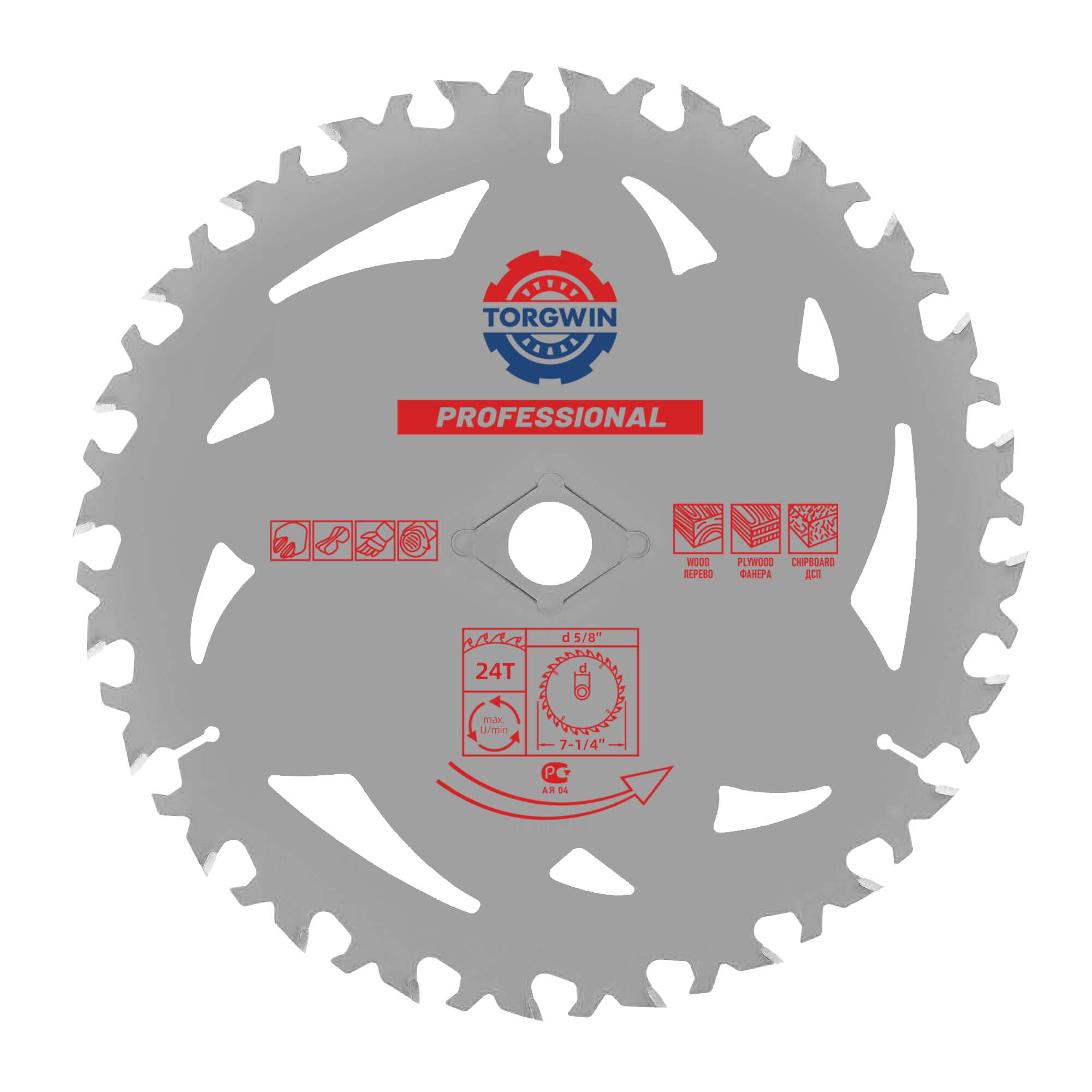 Pânză de ferăstrău circular TG 7-1/4 inch 24T