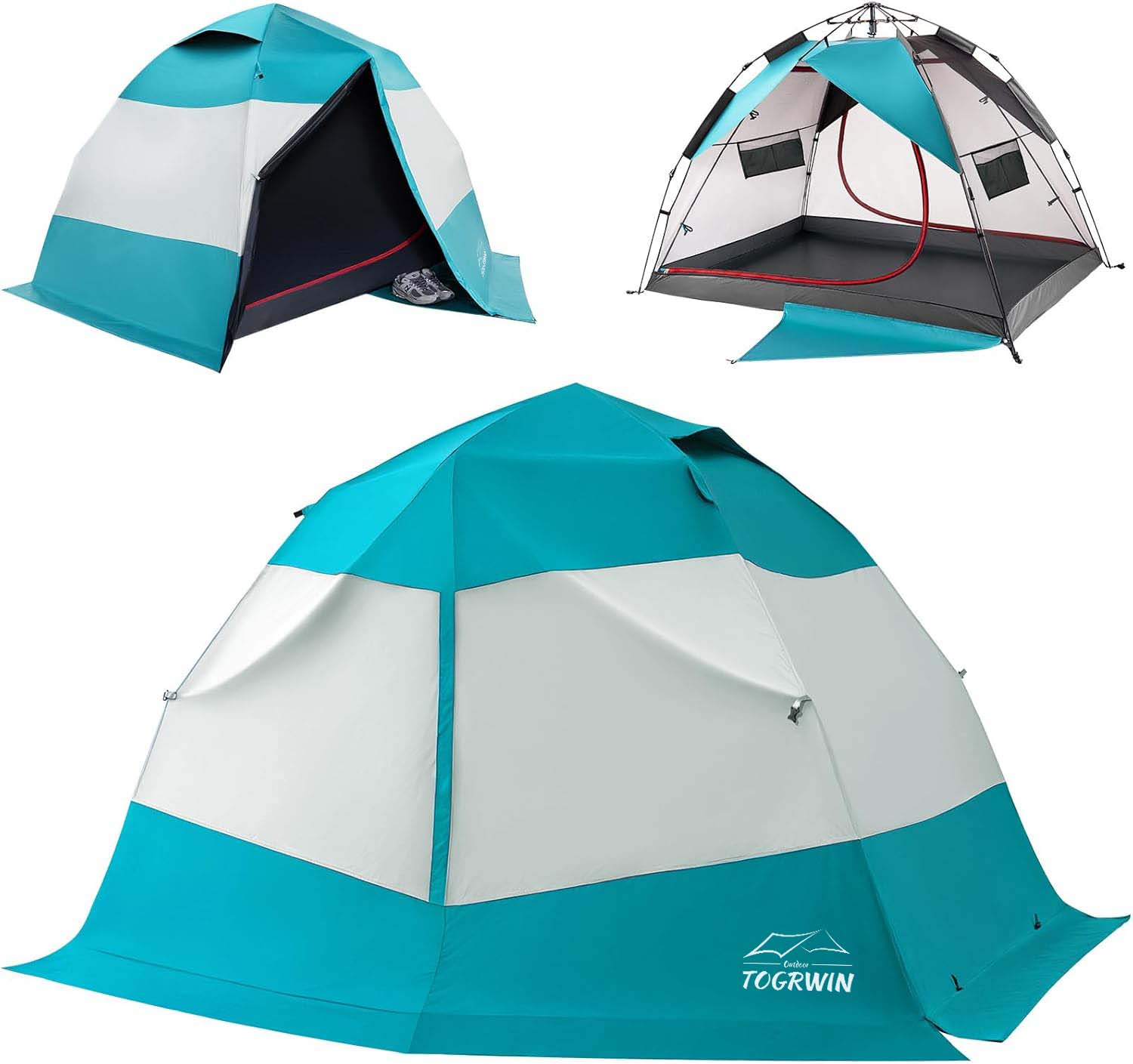 Cortul de camping Torgwin 2 persoane, impermeabil și blackout cu dublu strat pop up cort în aer liber
